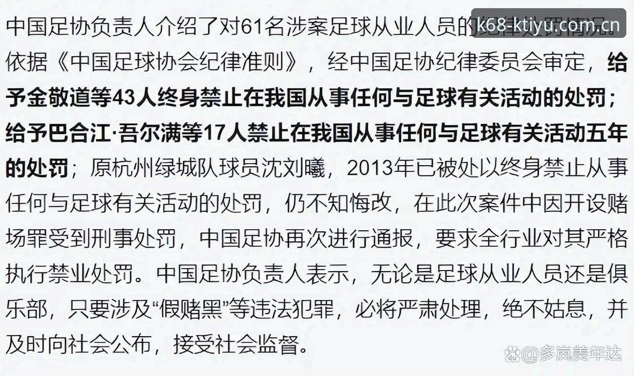K体育平台注册教程：足协第三批禁足名单解读教程，新手看懂终身禁足与五年禁足